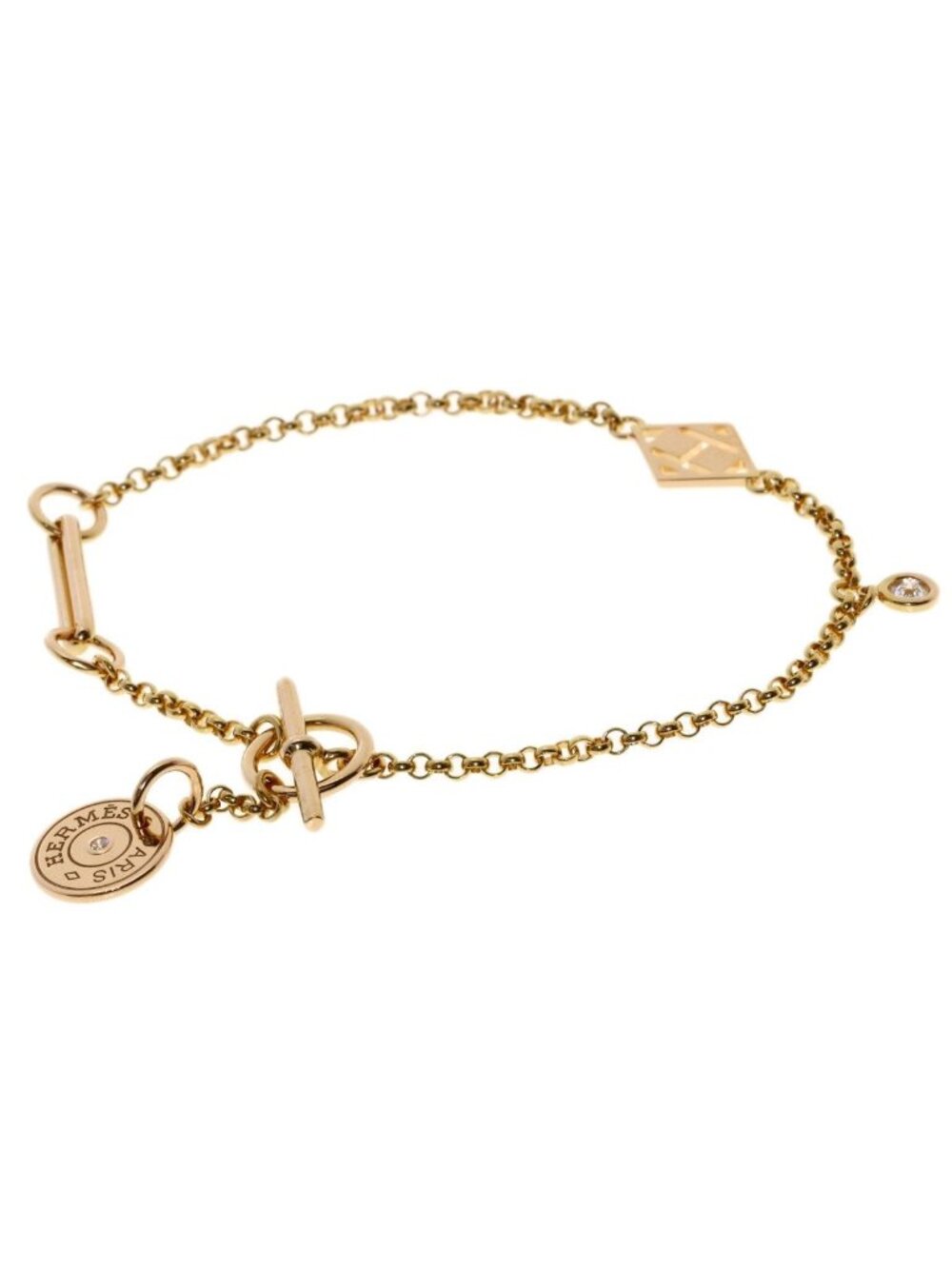 Hermes Gambade Diamond Bracelet 18k Pink Gold